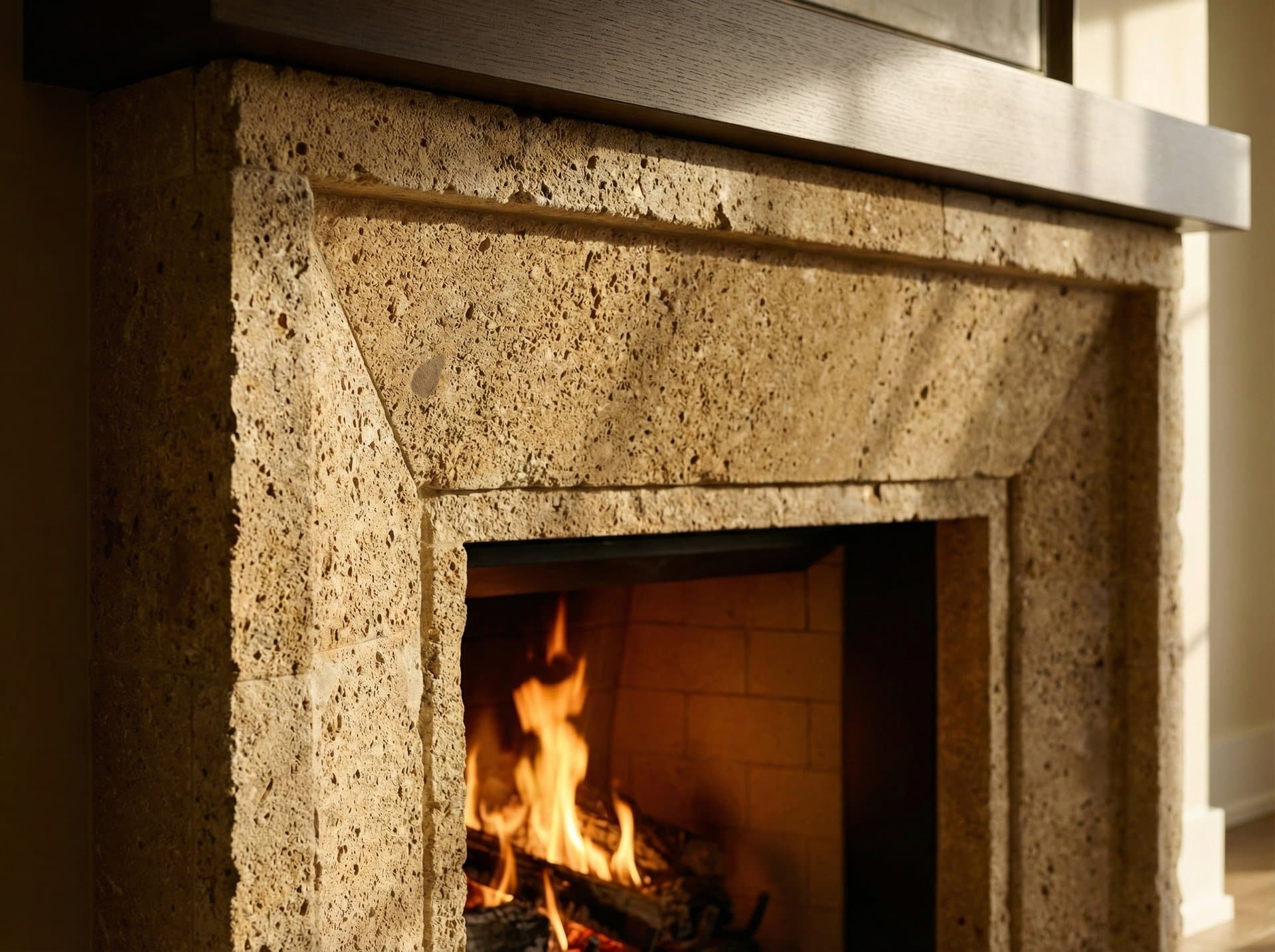 Pebble Beige Honed Aged — application 2
