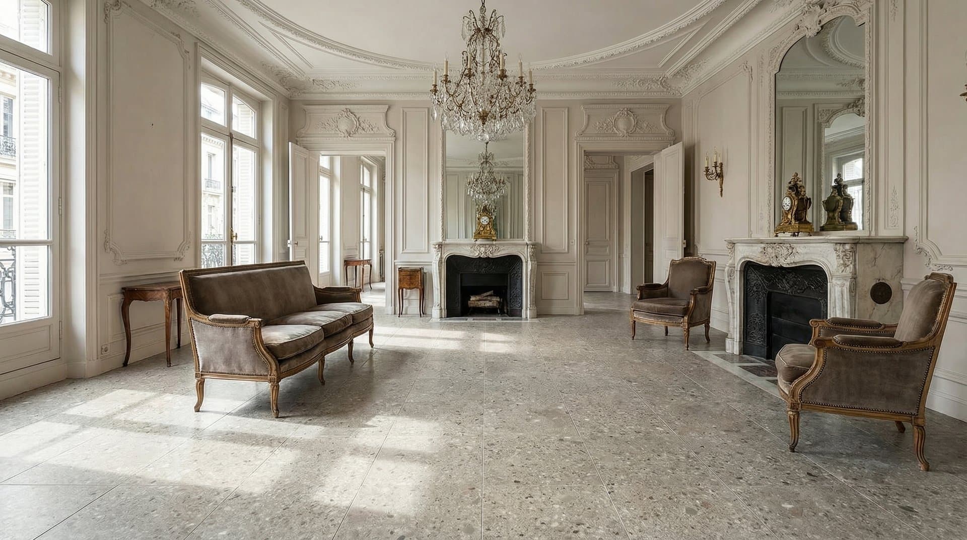 Riviera Grey Honed Aged — application 5