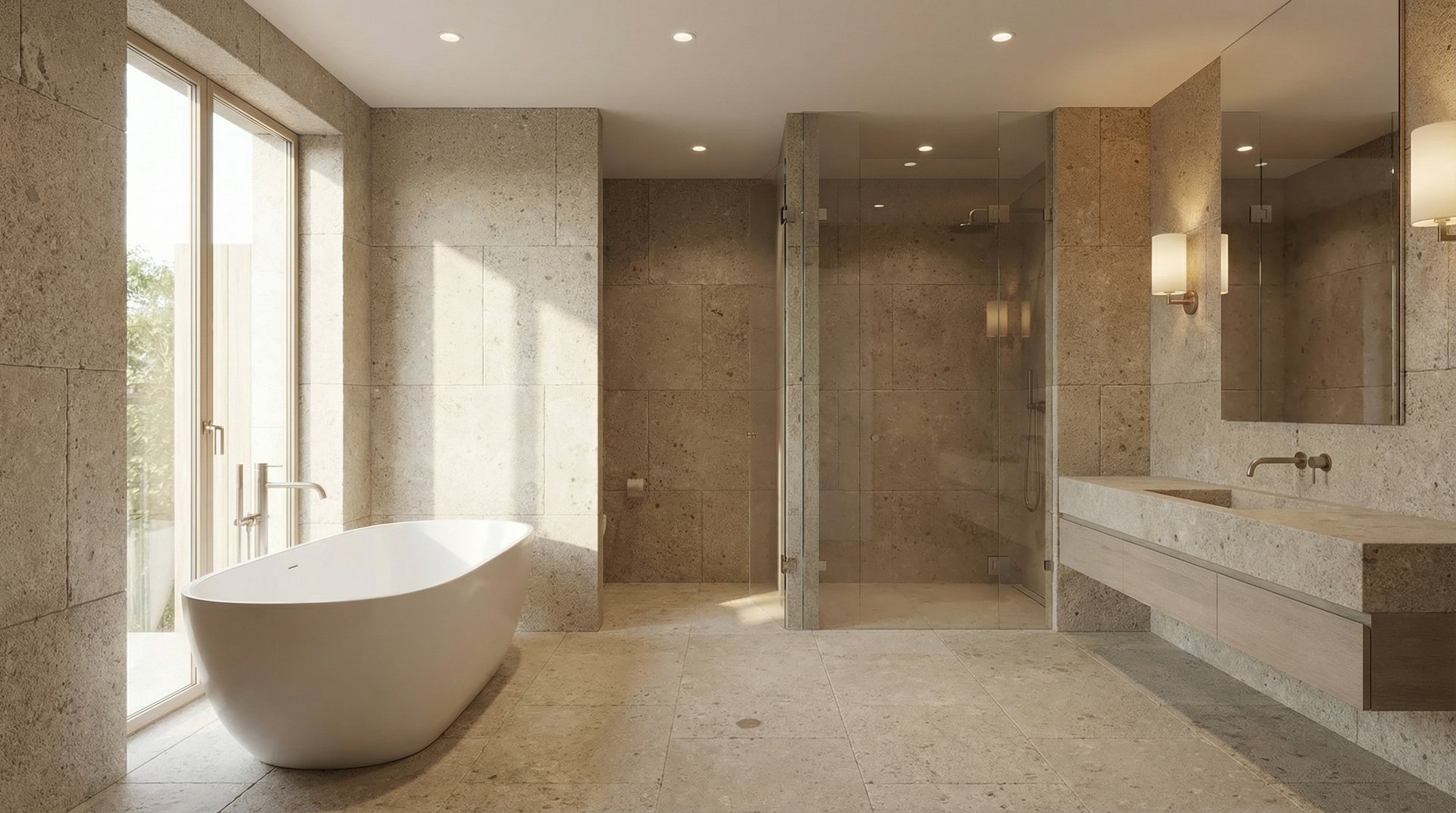 Atlas Beige Mirror Aged — in context