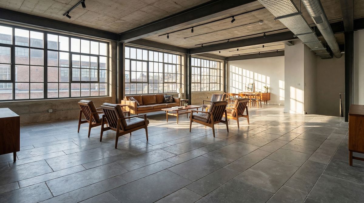 Atlas Grey Dune-Textured Aged — in context