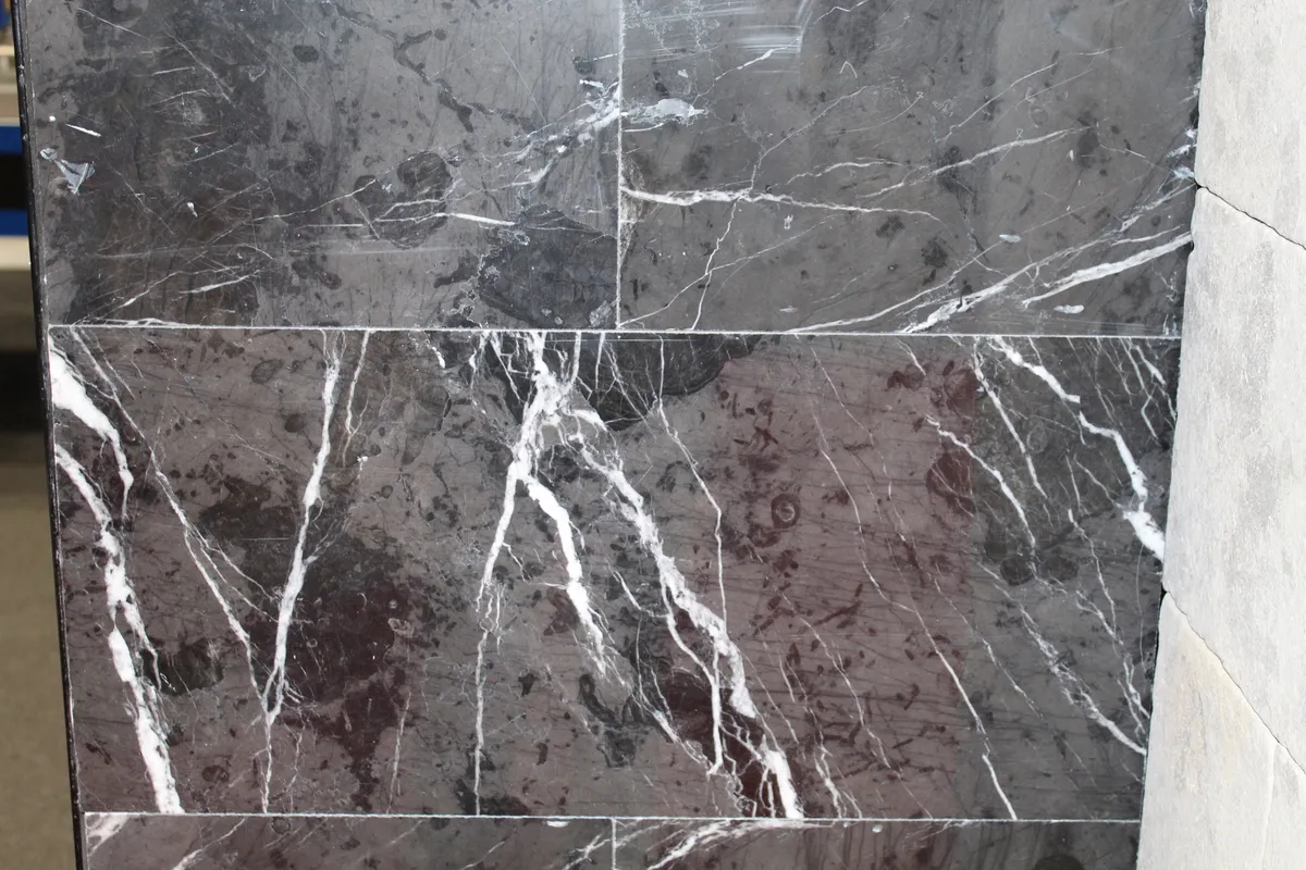 Montain Black Mirror — Montain Black with Mirror finish, Moroccan natural stone texture