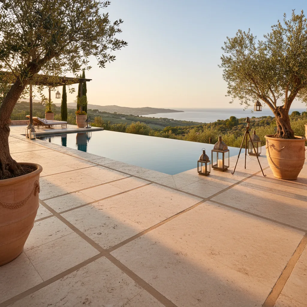 Atlas Grey Castle — Pool surround